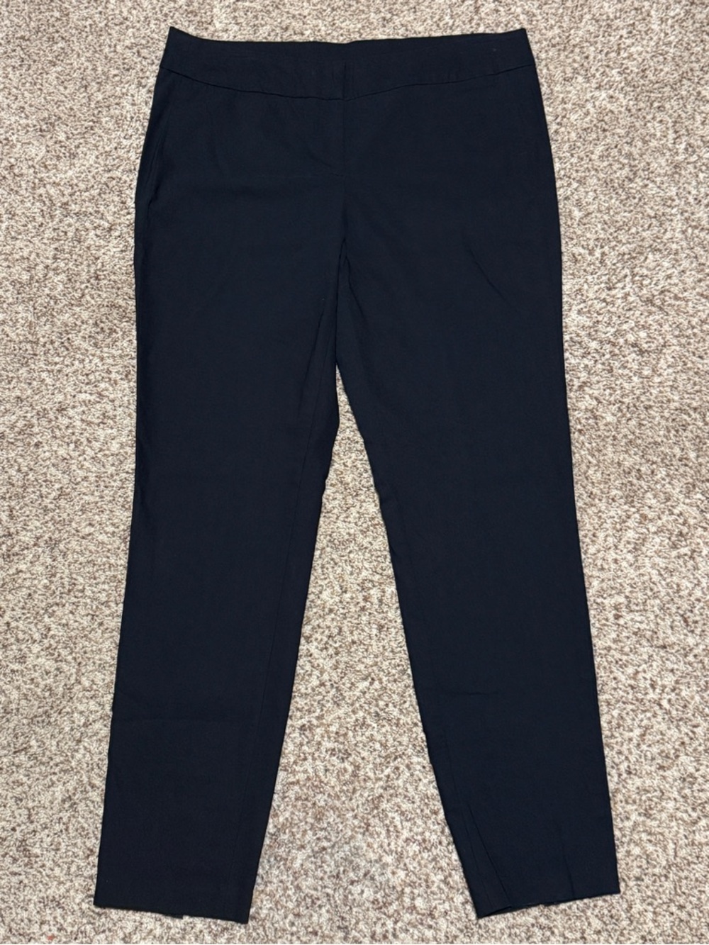 Bisou Bisou Michele Bohbot Black Hook and Eye Stretch Ankle Pants Size 10